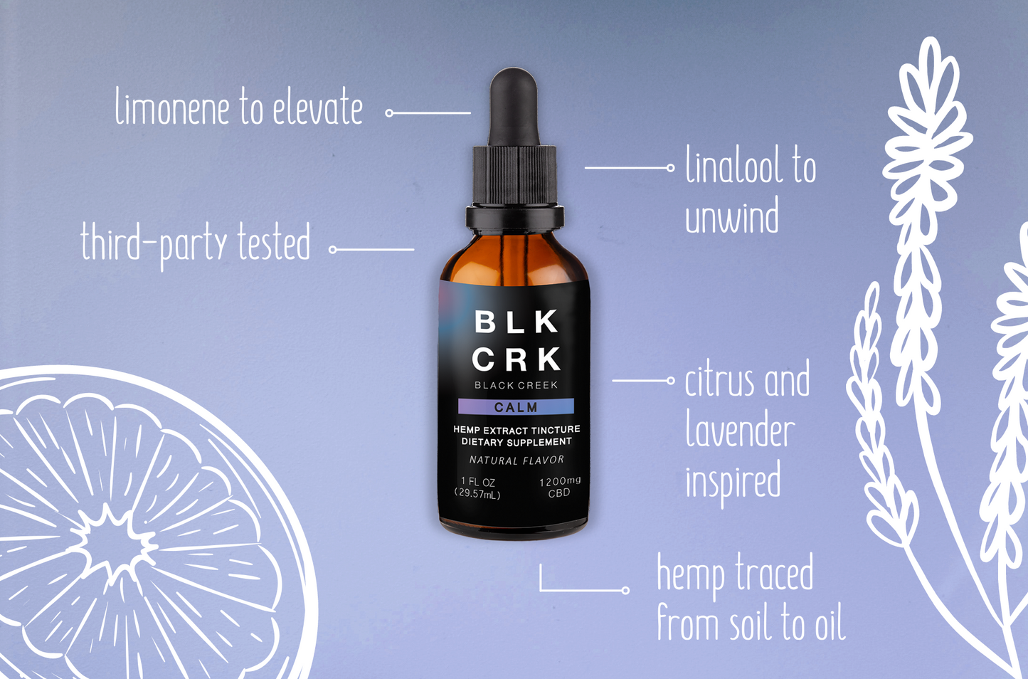 Discontinued CBD Calm Tincture, 1200mg