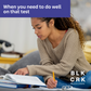 A woman is diligently studying an open book with a pencil in her hand. The caption reads "When you need to do well on that test." . The Black Creek CBD logo is at the bottom.